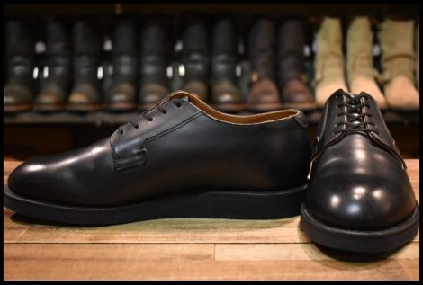 【10D 美品 17年】レッドウィング 101 ポストマン シューズ 黒 ブラック シャパラル ローカット 短靴 ブーツ redwing HOPESMORE