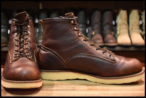 【10D 良品 07年】レッドウィング 2906 ラインマン 茶 ダーク ブラウン ブライヤーオイルスリック LTT ブーツ redwing HOPESMORE