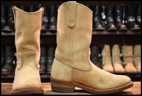 【7E 良品 07年】レッドウィング 8156 スエード ペコス ベージュ ホーソーン アビレーンラフアウト ブーツ redwing pecos HOPESMORE