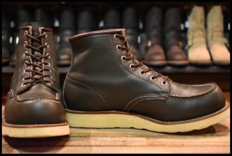 【7.5E 良品 犬タグ】レッドウィング 8180 アイリッシュセッター 緑 カンガタン グリーン レースアップ ブーツ redwing HOPESMORE