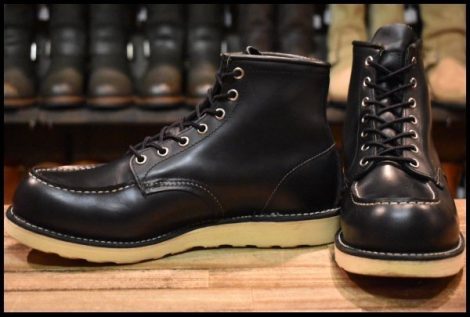 【9D 良品 05年】レッドウィング 8130 アイリッシュセッター 黒 ブラッククローム モックトゥ 編み上げ ブーツ 8179 redwing HOPESMORE