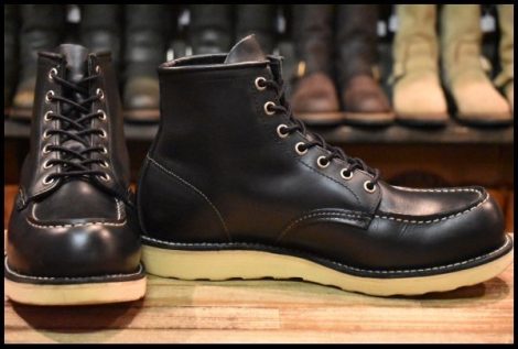 【9D 良品 05年】レッドウィング 8130 アイリッシュセッター 黒 ブラッククローム モックトゥ 編み上げ ブーツ 8179 redwing HOPESMORE