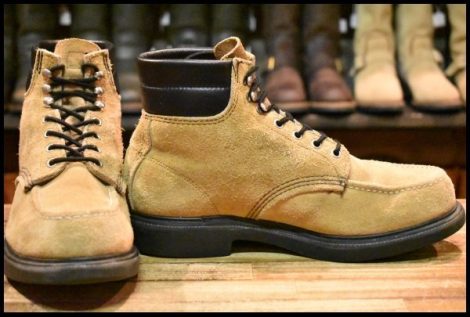【8.5E? 良品 羽タグ】レッドウィング 8118 スエード スーパーソール ラフアウト モック 編み上げ ブーツ redwing HOPESMORE