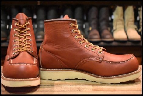 【7.5E 美品 17年】レッドウィング 8131 アイリッシュセッター 赤茶 オロラセット モックトゥ 8875 ブーツ redwing HOPESMORE