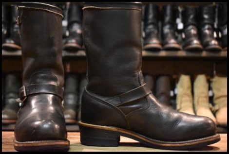 【8.5E 良品 黒タグ PT91 96年】Chippewa チペワ 27899 エンジニア 黒 ブラック 11インチハイト スチールトゥ ブーツ HOPESMORE