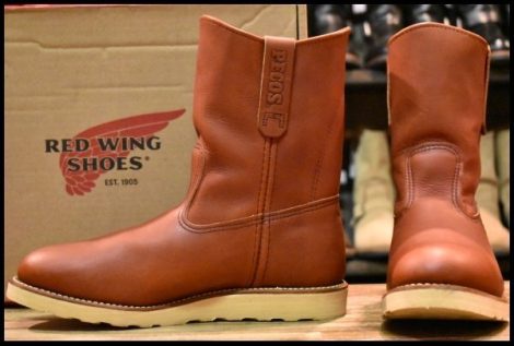 【8E 箱付 美品 14年】レッドウィング 8866 ペコス 赤茶 オロラセット プルオン クッションソール ブーツ redwing pecos HOPESMORE