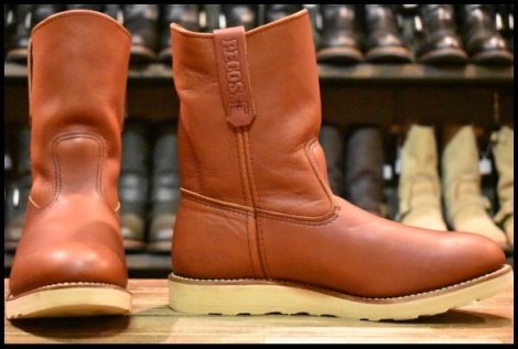 【8E 箱付 美品 14年】レッドウィング 8866 ペコス 赤茶 オロラセット プルオン クッションソール ブーツ redwing pecos HOPESMORE