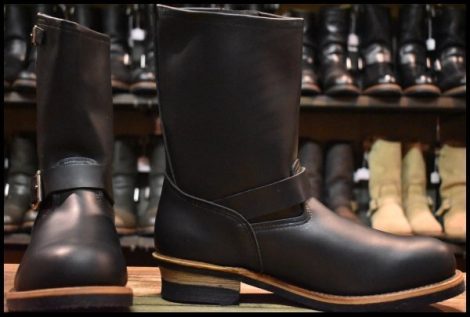 【11D 箱付 未使用 07年】レッドウィング 2268 エンジニア 黒 ブラッククローム スチールトゥ ブーツ redwing HOPESMORE