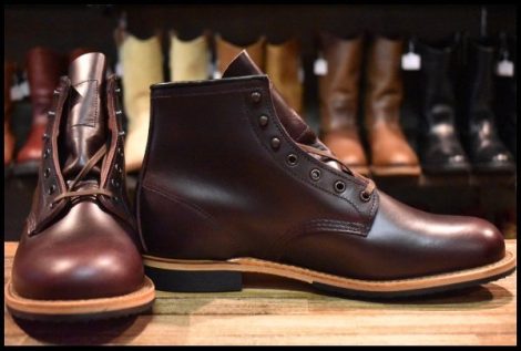 【9.5D 箱付 未使用 25年】レッドウィング 9419 ベックマン ブラックチェリー エクスカリバー プレーントゥ ブーツ redwing HOPESMORE