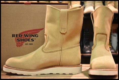 【9E 箱付 未使用 25年 HUMANMADE】レッドウィング 4668 スエード ペコス ラフアウト ブーツ redwing HOPESMORE