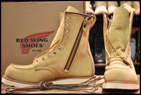 【8.5D 箱付 未使用 25年 HUMANMADE】レッドウィング 4669 スエード ラフアウト ブーツ ロング redwing HOPESMORE