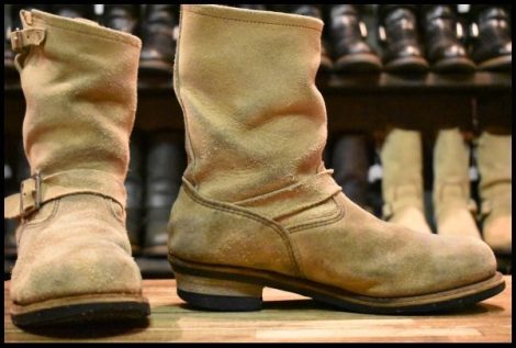 【10D 中古 08年】レッドウィング 8268 スエード エンジニア ホーソーンアビレーンラフアウト スチールトゥ ブーツ redwing HOPESMORE