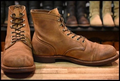 【9.5D 良品 11年】レッドウィング 8113 アイアンレンジ ミュールスキナー ラフアウト キャップトゥ 8083 ブーツ redwing HOPESMORE