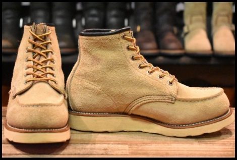 【5E 良品 犬タグ】レッドウィング 8173 スエード アイリッシュセッター タン ラフアウト モックトゥ ブーツ redwing HOPESMORE