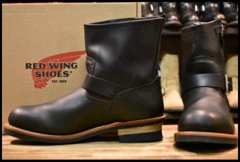 【11D 箱付 美品 12年】レッドウィング 2976 ショート エンジニア 黒 ブラッククローム スチールトゥ ブーツ redwing 2268 HOPESMORE