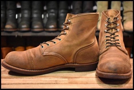 【9.5D 良品 11年】レッドウィング 8113 アイアンレンジ ミュールスキナー ラフアウト キャップトゥ 8083 ブーツ redwing HOPESMORE