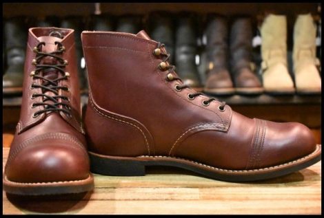 【10D 美品 17年】レッドウィング 8119 アイアンレンジャー オックスブラッドメサ キャップトゥ 編み上げ ブーツ redwing HOPESMORE