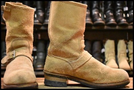 【8D 良品 PT91プリント 94年】レッドウィング 8268 スエードエンジニア タンラフアウト ブーツ redwing HOPESMORE