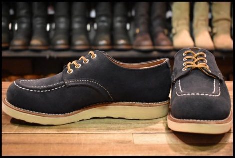 【6.5D 良品 BEAMS別注 14年】レッドウィング 8096 ネイビースエード オックスフォード モック 編み上げ ブーツ redwing HOPESMORE