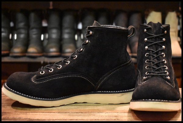 【10D 良品 12年】レッドウィング 2900 ラインマン 黒スエード ブラック ラフアウト レースアップ LTT ブーツ redwing HOPESMORE