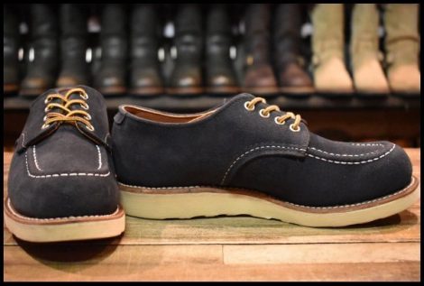 【6.5D 良品 BEAMS別注 14年】レッドウィング 8096 ネイビースエード オックスフォード モック 編み上げ ブーツ redwing HOPESMORE