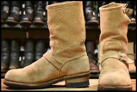 【8D 良品 PT91プリント 94年】レッドウィング 8268 スエードエンジニア タンラフアウト ブーツ redwing HOPESMORE