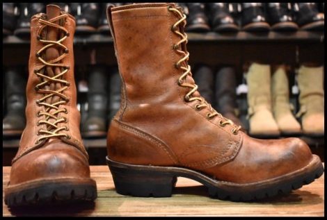 【8D 中古 旧ロゴ 95年】WESCO ウエスコ ジョブマスター 茶 ブラウン ビブラム100シングル ブーツ HOPESMORE