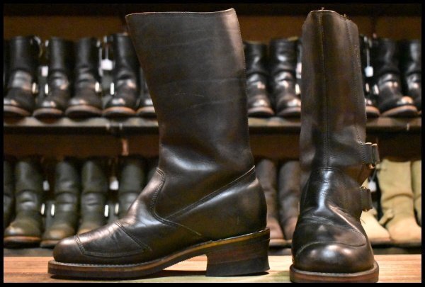 【7.5E 良品 96年】Chippewa チペワ ラリーブーツ エンジニア 27862 黒 ブラック マジックベルト 12インチハイト ブーツ HOPESMORE