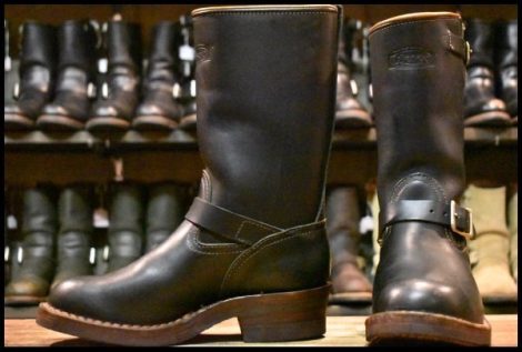 【8E 美品 07年】WESCO ウエスコ カスタムボス ブラック 黒 11インチハイト ビブラム700ダブル エンジニア ブーツ BOSS HOPESMORE