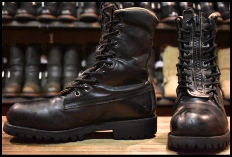 【7D 中古 PT83 黒タグ】Chippewa チペワ 27422 ファイヤーマンブーツ 黒 ブラック スチールトゥ レースアップ ブーツ HOPESMORE