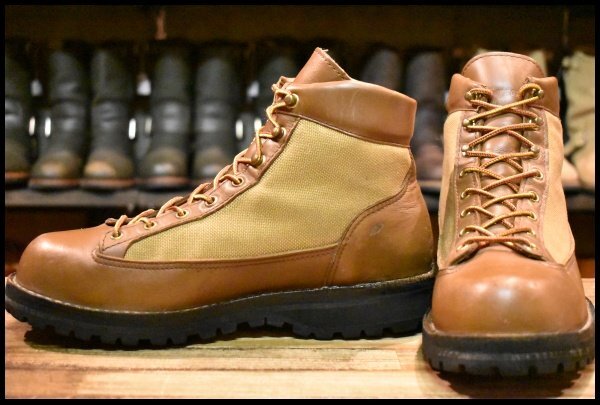 【8.5EE 良品 黒タグ】Danner ダナーライト 30420X 茶 ブラウン ゴアテックス GORE-TEX ビブラム 編み上げ レースアップ ブーツ HOPESMORE