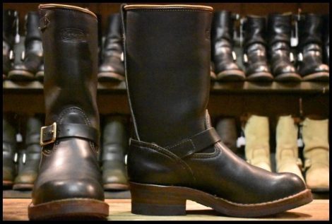 【8E 美品 07年】WESCO ウエスコ カスタムボス ブラック 黒 11インチハイト ビブラム700ダブル エンジニア ブーツ BOSS HOPESMORE