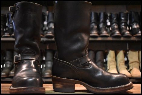 【9E 良品 PT91 01年】WESCO ウエスコ カスタムボス ブラック 黒 11インチハイト ビブラム705ダブル ブーツ BOSS HOPESMORE