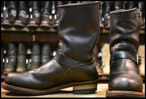 【10D 良品 PT91プリント 96年】レッドウィング 2268 エンジニア ブラッククローム スチールトゥ プルオン ブーツ redwing HOPESMORE