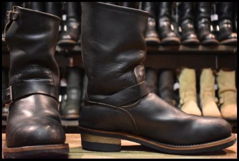 【10D 良品 PT91プリント 96年】レッドウィング 2268 エンジニア ブラッククローム スチールトゥ プルオン ブーツ redwing HOPESMORE