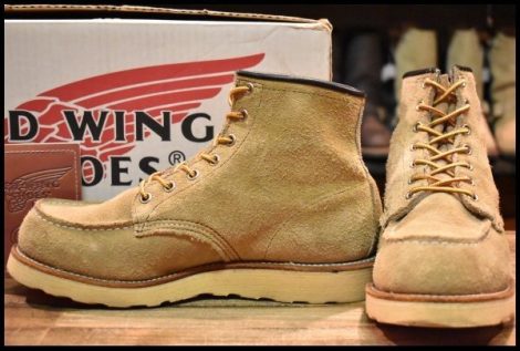 【7E 箱付 良品 羽タグ】レッドウィング 8173 スエード アイリッシュセッター タン ラフアウト モックトゥ ブーツ redwing HOPESMORE