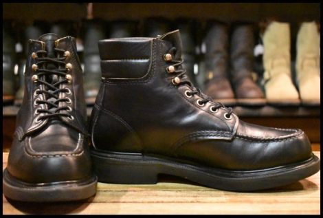 【7E 良品 羽タグ 97年】レッドウィング 8133 スーパーソール 黒 ブラッククローム モックトゥ レースアップ ブーツ redwing HOPESMORE